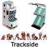 Scalextric Trackside - Pit Crew, Grand Stand, Pit Garage, Control Tower