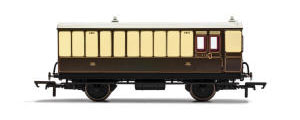 R40068 - Hornby GWR, 4 Wheel Coach, Brake Baggage, 1411 - Era 2/3