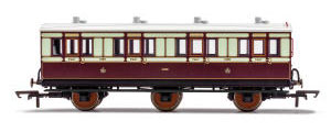 R40073 - Hornby LNWR, 6 Wheel Coach, 1st Class, 1889 - Era 2