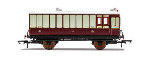 R40076 - Hornby LNWR, 4 Wheel Coach, Brake Baggage, 9645 - Era 2