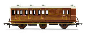 R40083 - Hornby LNER, 6 Wheel Coach, Brake 3rd Class, 4589 - Era 3