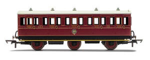 r40136 - Hornby NBR, 6 Wheel Coach, 3rd Class, Fitted Lights, 1169 - Era 2