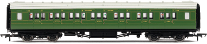 Hornby Model Railway Coaches - R4299E SR Maunsell Composite Corridor Coach