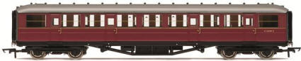 Hornby BR Ex-LNER Maroon 61' 6' Corridor 3rd Class Coach - R4568