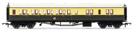 Hornby GWR Collett Coach Corridor Brake 3rd RH - 1930s Brown and Cream  - R4680