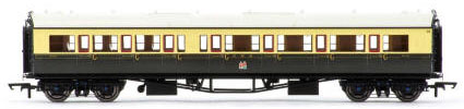 Hornby GWR Collett Coach Corridor Composite RH - 1930s Brown and Cream  - R4683
