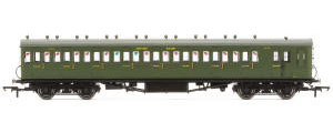 Hornby - SR, 58' Maunsell Rebuilt (Ex-LSWR 48'), Eight Compartment Brake Third, 2636 'Set 42' - Era 3 - R4717A