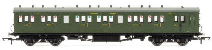 Hornby SR 58' Maunsell Rebuilt (Ex-LSWR 48’) Six Compartment Lavatory Brake Composite, SR Olive - R4719