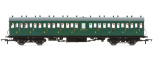R4795 - Hornby SR 58' Maunsell Rebuilt (Ex-LSWR 48') Nine Compartment Third Class Coach '320'. SR Green