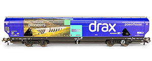 Hornby Drax Biomass Wagon Pack, 83700698071-3 & 83700698009-3 - R60176A