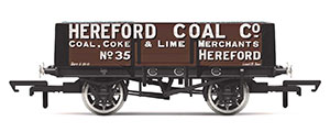 R6901 - Hornby 5 Plank Wagon, 'Hereford Coal Company' No. 35 - Era 2