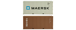 4F-028-051 - Dapol 20 Ft Container - Maersk & Triton Twin Pack