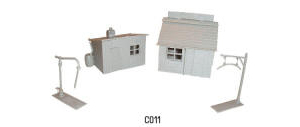 Dapol Model Railway Plastic Kits - Hut Coal Office and Water Crane