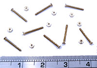 31051 - Pack of 8 Brass Nuts and Bolts - 14BA Countersunk Bolts