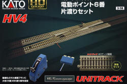 KATO Uni Track - HO / OO Gauge - HV4 Electric Turnout Expansion Set - K3-114