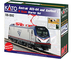 KATO - ACS-64 and Amfleet I - Starter Train Set - 106-0042