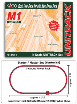 20-850 - KATO Uni Track - N Gauge - M1 Basic Oval with Kato Controller