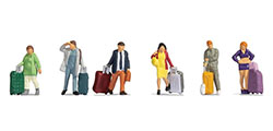 Noch Figures Passengers with Modern Luggage (6) - N15223
