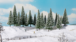 Noch - Snowy Fir Trees - 10-14cm (8) - N24680