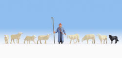 Noch Figures - Sheep and Shepherd - N-Gauge - N36748