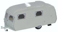 Oxford Diecast Carlight Continental Caravan Light Grey - 76CC001