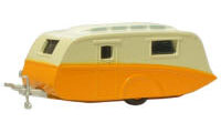 New Modellers Shop - Oxford Diecast - Orange and Cream Caravan -76CV001