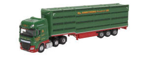 76DXF003 - Oxford Diecast DAF XF Euro 6 Houghton Parkhouse William Armstrong Livestock Trailer