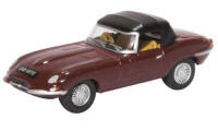 Oxford Diecast Jaguar E Type Soft Top Imperial Maroon - 76ETYP012
