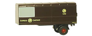 76MH011T - Oxford Diecast GWR Mechanical Horse Van Trailers (Two Piece Set)