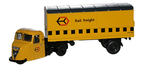 Oxford Diecast - Railfreight Yellow Scammell Scarab Van Trailer - 76RAB009