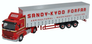 Oxford Diecast Scania 113 - Short Curtainside Sandy Kydd - 76S143004