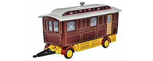 76SCV001 - Oxford Diecast Showmans Caravan Maroon