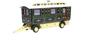 76SCV002 - Oxford Diecast Showmans Caravan in Green