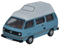 Oxford Diecast - VW T25 Camper Van - Medium Blue White - 76T25009