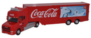 Oxford Diecast - Scania T Cab Box Trailer - Coca Cola - 76TCAB005CC