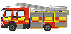 76VEO004 - Oxford Diecast Volvo FL Emergency One Pump Ladder -  West Sussex Fire & Rescue