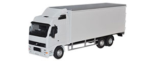 Oxford -Diecast Volvo FH Box Lorry - White - 76VOL01BL
