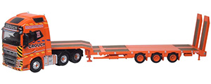 Oxford Diecast - Volvo FH4 GXL Semi Low Loader Crouch Recovery - 76VOL4013