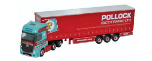 NMB002 - Oxford Diecast Mercedes Actros Curtainside Pollock