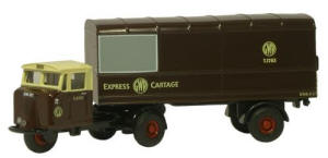 NMH011 - Oxford Diecast - GWR Scammell Mechanical Horse Van Trailer