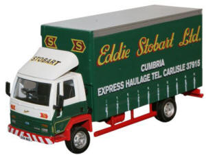 Oxford Diecast Ford Cargo Curtainside Lorry - Eddie Stobart - STOB016