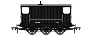 931010 Rapido Trains - SECR 6 Wheel Brake Van - No.80383 - Engineers Black