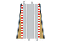 Scalextric Lead in / Lead Out Borders / Barriers - Pack of 2 - C8233